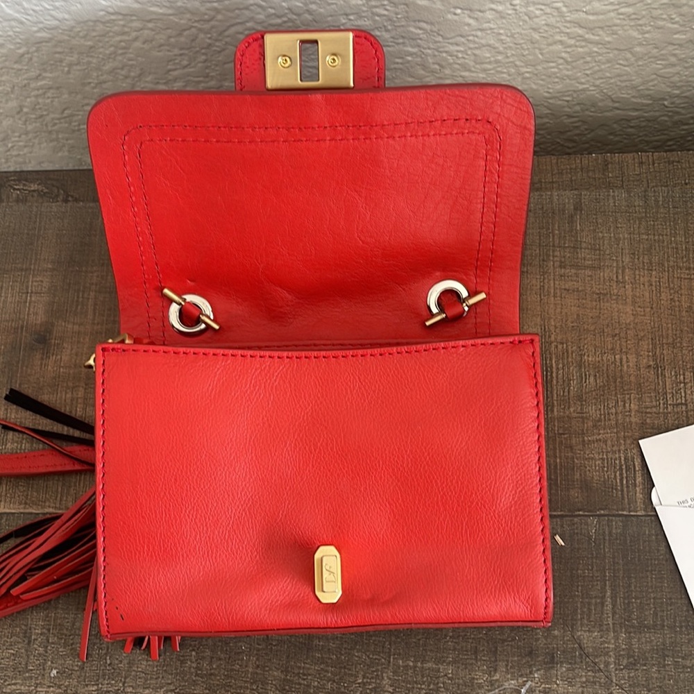 Diane Von Furstenberg Red Leather Mini Harper - Picture 8 of 10